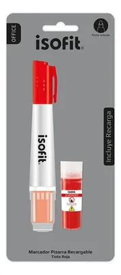 Marcador De Pizarra Recargable Rojo Isofit Rojo