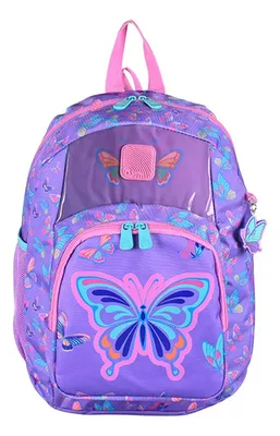 Mochila Escolar Coler 25l Unicorn Flowers Coral Claro