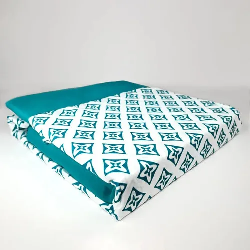 Set De Sábanas Aterciopelada 1.5 Plazas Poliéster Turquesa