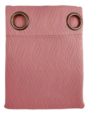 Cortina Blackout Victoria Embossed Poliéster Coral Claro