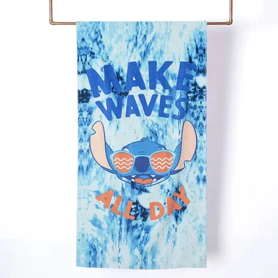 Toalla De Playa Estampada Algodón Poliéster 70x140cm Coral Claro