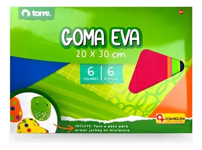 Goma Eva Multicolor 6 Pliegos 20x30 Cm