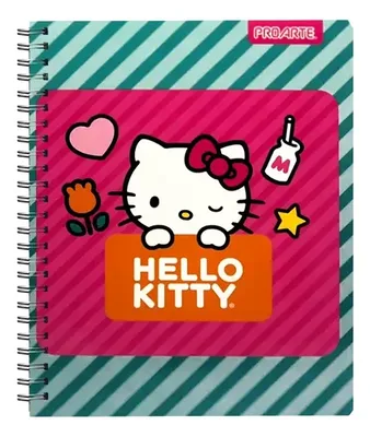 Cuaderno Universitario Espiral Hello Kitty 100 Hojas Coral Claro