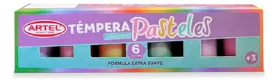 Estuche Témpera 6 Colores Pastel Artel