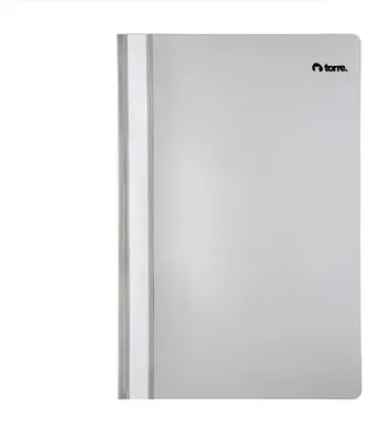 Carpeta Pvc Oficio Gris Plast File Torre Gris