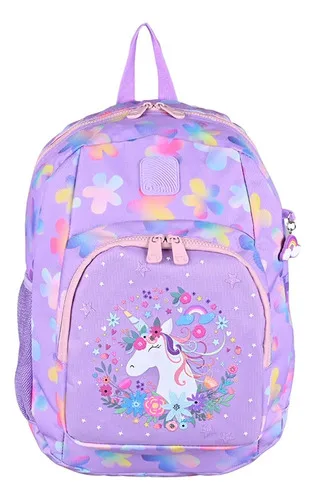 Mochila Escolar Coler 25l Impermeable Acolchada Lila