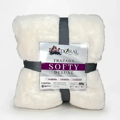 Frazada Softy Térmica 2 Plazas Poliéster Coral Claro