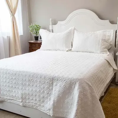 Quilt Velvety 2 Plazas Poliéster Blanco Blanco