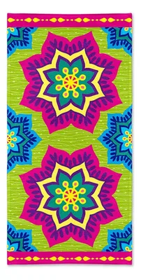 Toalla De Playa Velour Algodón 70x140cm Coral Claro