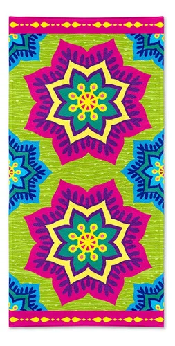 Toalla De Playa Velour Algodón 70x140cm Coral Claro