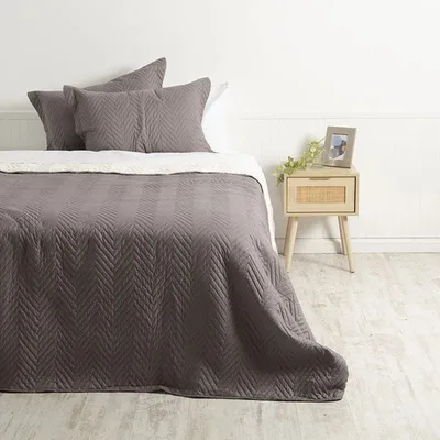 Quilt Sherpa Liso 2 Plazas Poliéster Suave Coral Claro