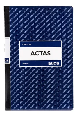 Libro De Actas 100 Hojas Auca Registro