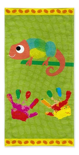 Toalla De Playa Velour Algodón 70x140cm Coral Claro