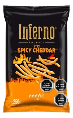Ramitas De Queso Spicy Cheddar Snack Crujiente