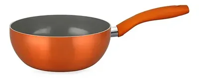 Wok Antiadherente Titanio 22cm Cocina Rojo