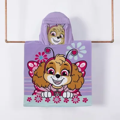 Toalla De Playa Microfibra Con Capucha Infantil Coral Claro