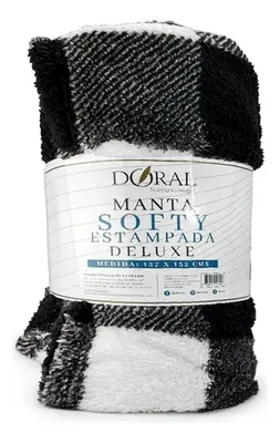 Manta Térmica Softy Cuadrillé Poliéster Coral Claro
