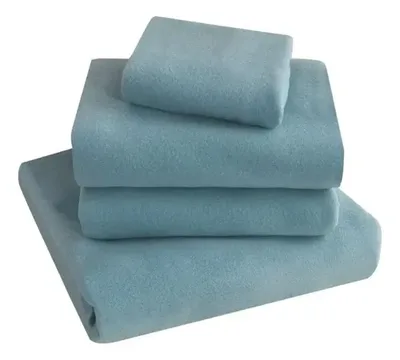 Set De Sábanas Polar Lisa 1 Plaza Turquesa Turquesa