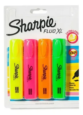 Resaltador Fluorescente Sharpie Set 4 Colores