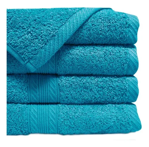 Toalla De Mano Algodón 45x90 Cm Absorbente Turquesa