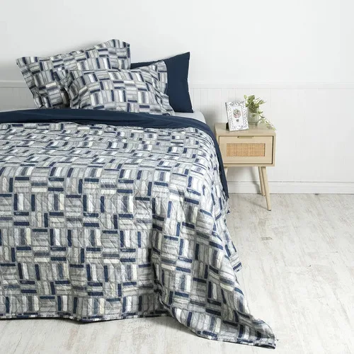 Set De Sábanas Quilt Estampado 2.5 Plazas Poliéster