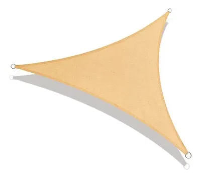 Toldo Triangular Vela 5x5x5 Metros Beige Beige