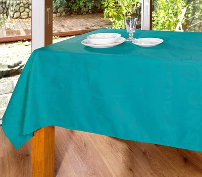 Mantel Jacquard Texturizado Rectangular Poliéster Turquesa