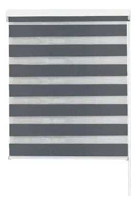 Cortina Roller Duo 120x165cm Poliéster Gris Gris