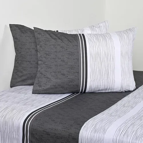 Set De Sábanas 200 Hilos Estampadas 2.5 Plazas Verde Oscuro
