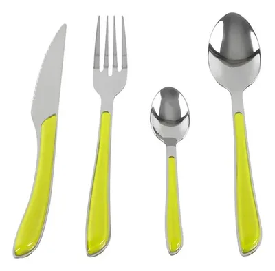 Set Cuchillería 24 Piezas Acero Inoxidable Verde Verde
