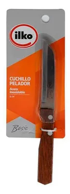 Cuchillo Pelador 9cm Mango Madera Ilko