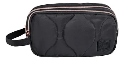 Estuche Escolar Roma Estampado 3 Compartimentos Negro