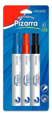 Set Plumones De Pizarra Proarte Multicolor Coral Claro