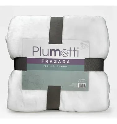 Frazada Flannel Térmica 2 Plazas Poliéster Blanco