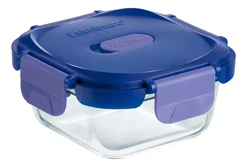 Contenedor Hermético Vidrio Borosilicato 520ml Cocina Coral Claro