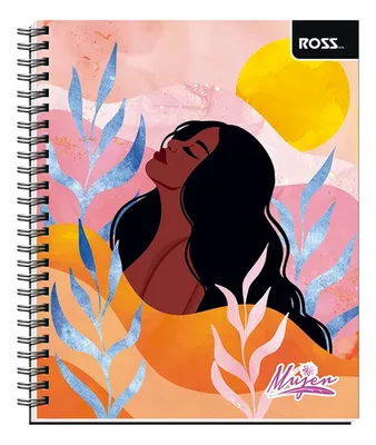 Cuaderno Universitario 100 Hojas Espiral Matemática Coral Claro