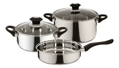 Batería De Cocina Acero Inoxidable 5 Piezas