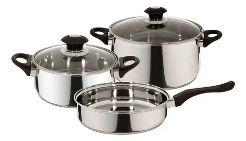 Batería De Cocina Acero Inoxidable 5 Piezas