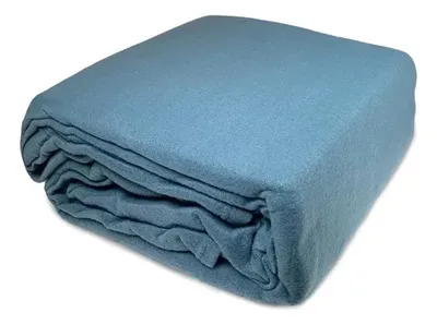 Set De Sábanas Polar Liso 1.5 Plazas Azul Azul