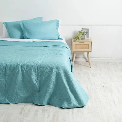 Quilt Códoba 2 Plazas Reversible Poliéster Turquesa