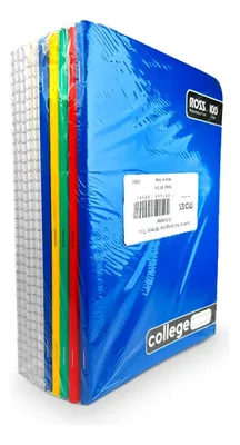Cuaderno College Liso 100 Hojas Matemática 5mm Coral Claro