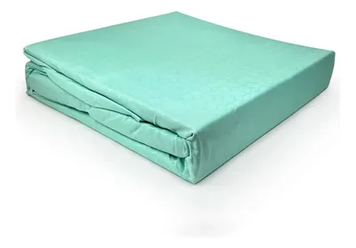 Set De Sábanas Embossed 1 Plaza Poliéster Menta Verde Oscuro
