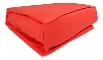 Set De Sábanas Marina Lisa 2 Plazas Microfibra Rojo