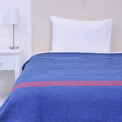 Frazada Térmica Single Acrílico Algodón 150x200 Azul