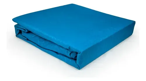 Set De Sábanas Embossed 1.5 Plazas Poliéster Azul
