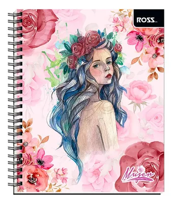 Cuaderno Universitario 100 Hojas Espiral Matemática 7mm Coral Claro