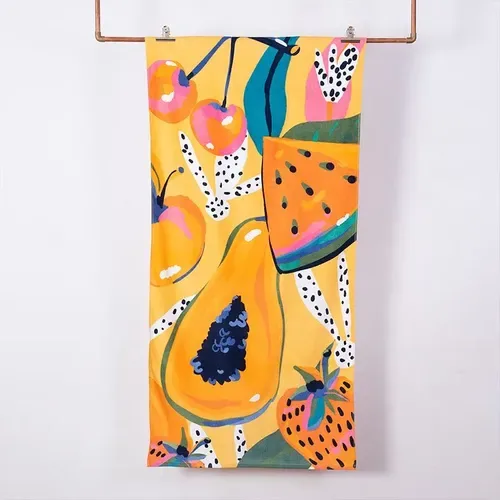 Toalla De Playa Velour Algodón Absorbente 70x150cm