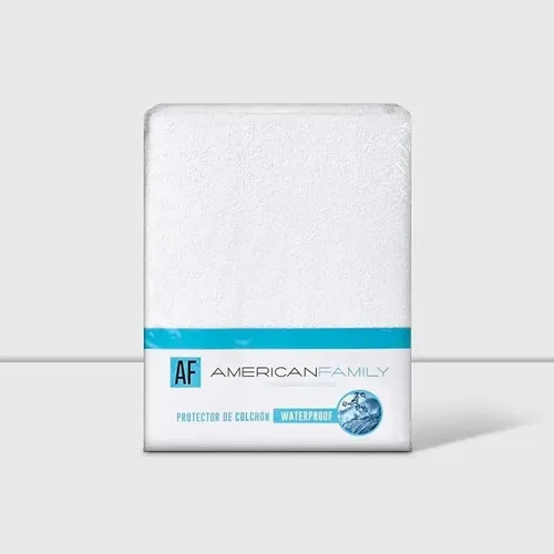 Cubre Colchón Impermeable Terry King Algodón Blanco Cuna