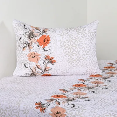 Set De Sábanas Estampada 200 Hilos 1.5 Plazas Polycotton Verde Oscuro