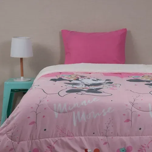 Plumón Sherpa Single 180x220cm Relleno 200grs Coral Claro
